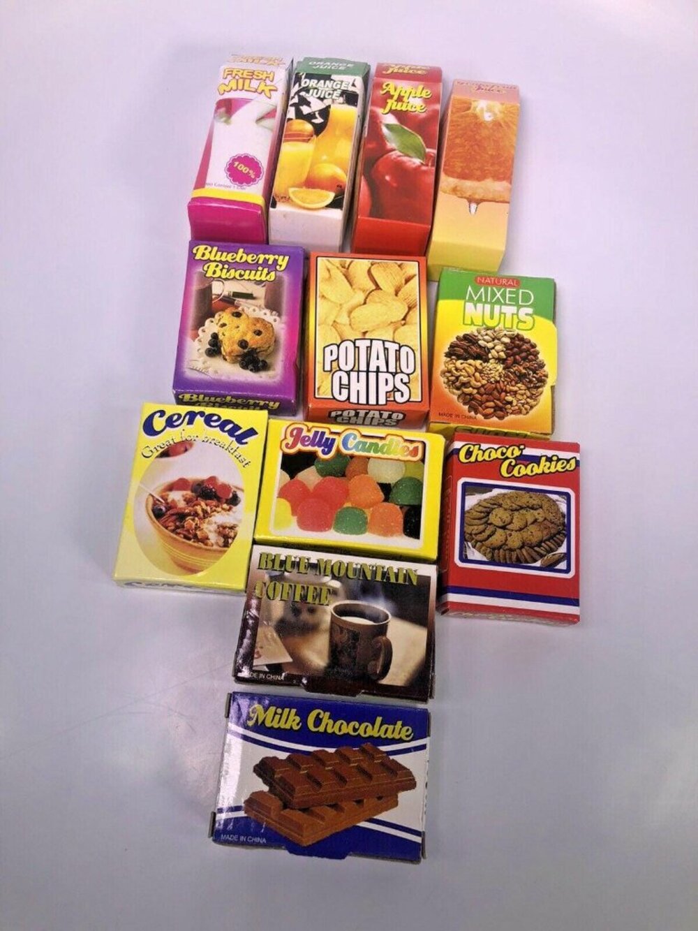 vtg lot of12 miniature play food grocery store display - Picture 6 of 6